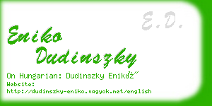 eniko dudinszky business card